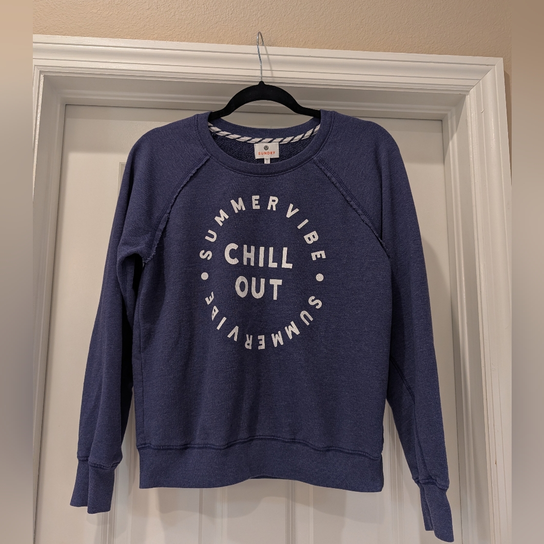 Sundry Summer Vibes Crewneck Sweatshirt Size Small